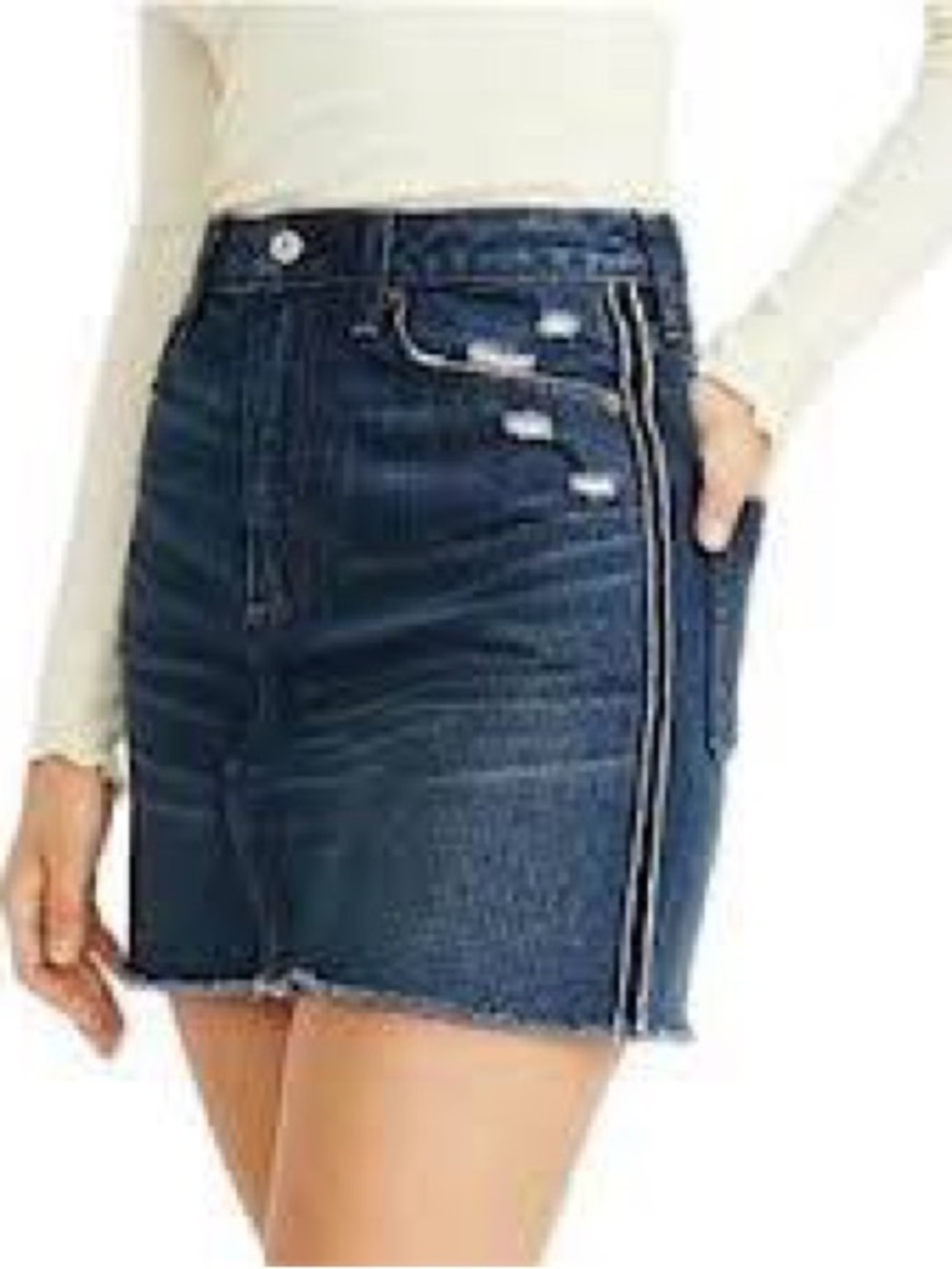 NWT Abercrombie & Fitch Zoe Natural Rise Vintage A-Line Denim Mini Skirt
